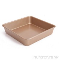 Nonstick Golden Deepen Baking Pan 8 inch Heavy-weight steel Square Sheet For oven Cake Bread Cookie mold - B07GJ5KQRN